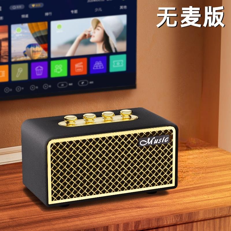 

For Karaoke Wireless Bluetooth Microphone Speaker Portable Outdoor Home KTV Retro Speaker