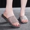 Fashion Shoes Crystals Flat Women's Slippers and Ladies Sandals Home Slides 2025 Trend On Sale High Quality Low Price Cheap Liquidation