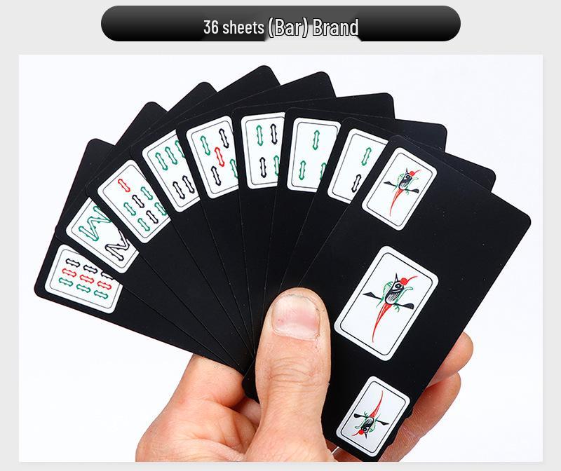 Waterproof Mini PVC Frosted Mahjong Playing Cards