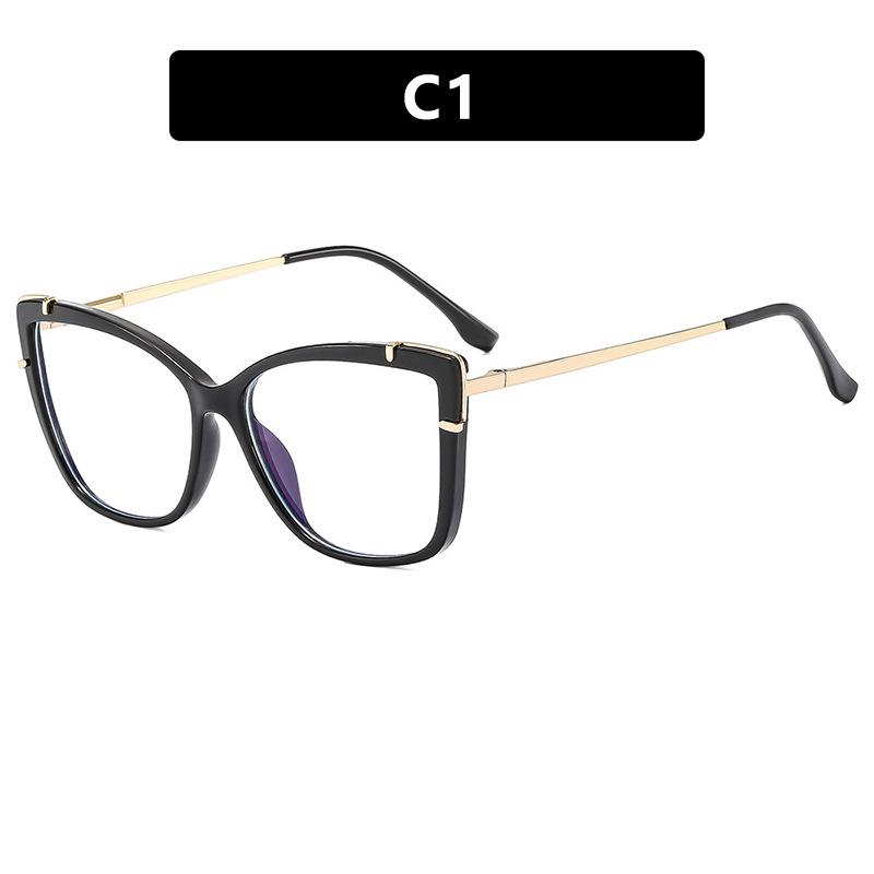 Square Large Frame Cat Eye 2025 New Fashion Eyeglass Frame TR90 Retro Personality Blue Light Blocking Glasses Frame Adults Optical Glasses чёрный