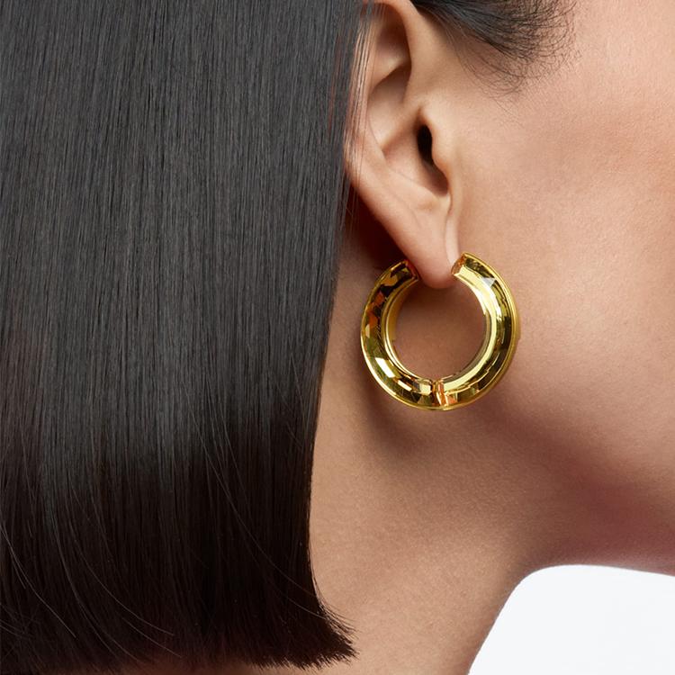 Swarovski Lucent Earrings Women`s Yellow 5613548