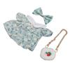 Plush Doll Clothes Cotton and Cloth Bow Tie 20cm Plush Doll Outfits Dress with Strawberry Bag 2
