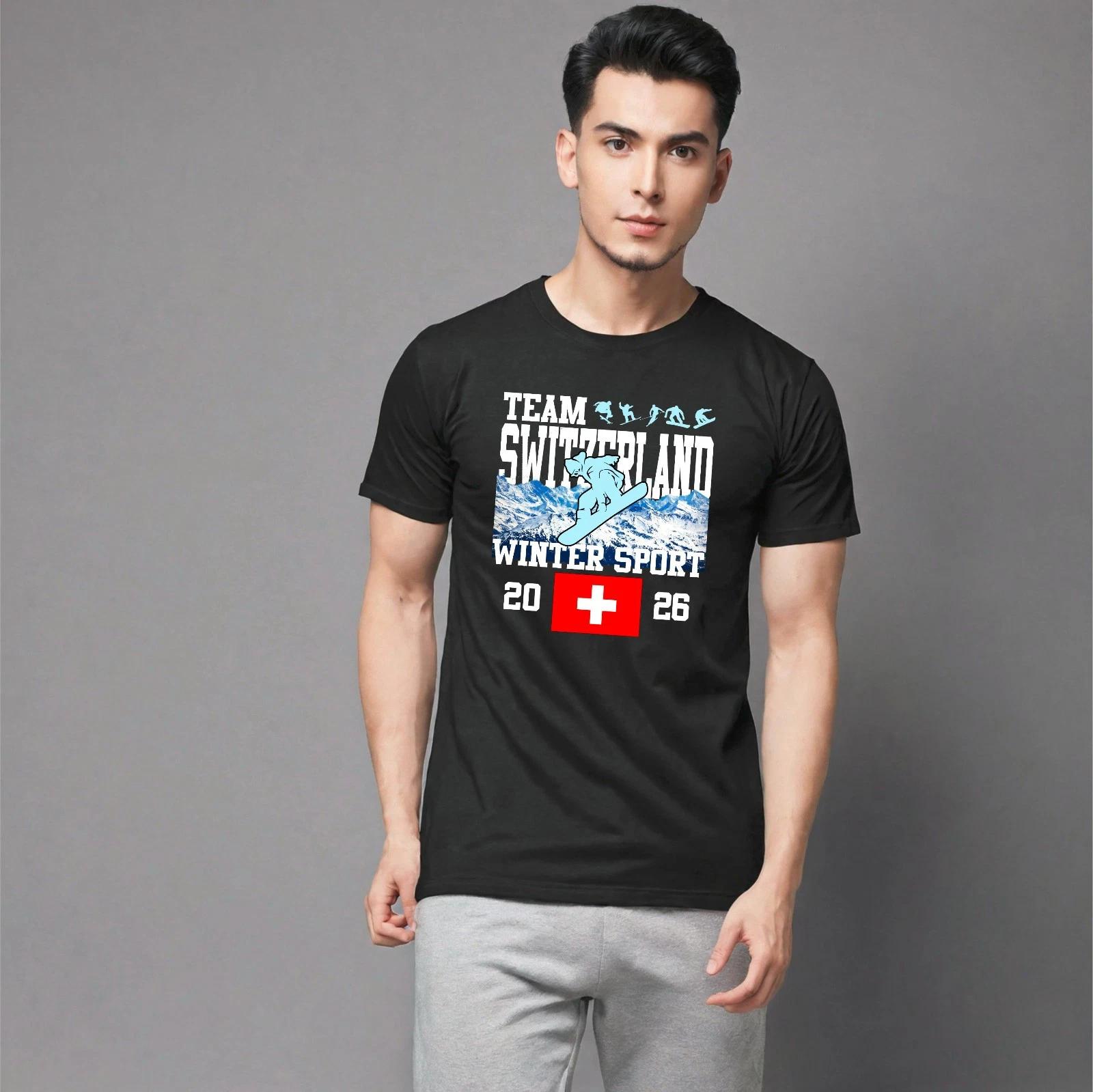 Switzerland Winter Sports Fan T-Shirt, 2026 Support Team Switzerland Unisex Tee S