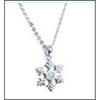 Wish new platinum snowflake white opal necklace women ins wind collarbone chain