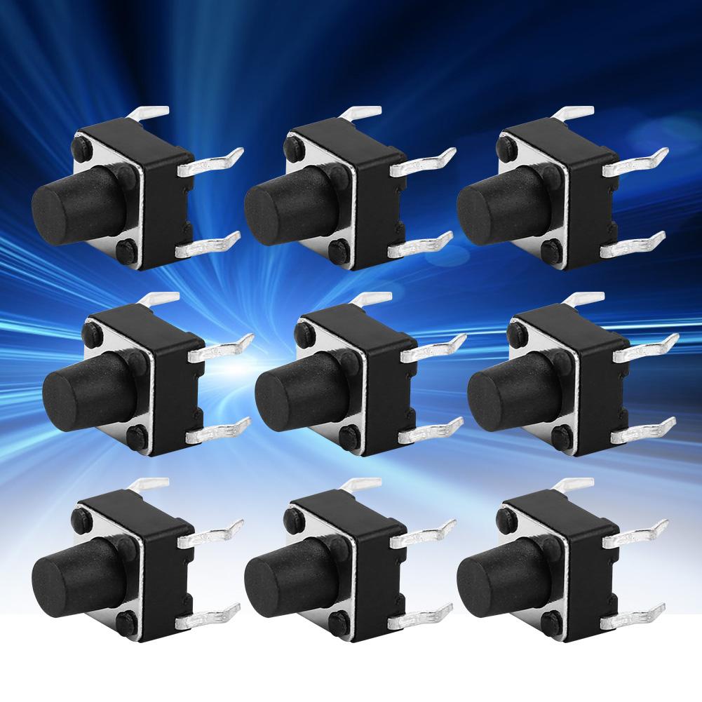 100pcs Momentary Tactile Push Button Switch Mini Micro Tact Switch Accessory 6 x 6 x 7mm