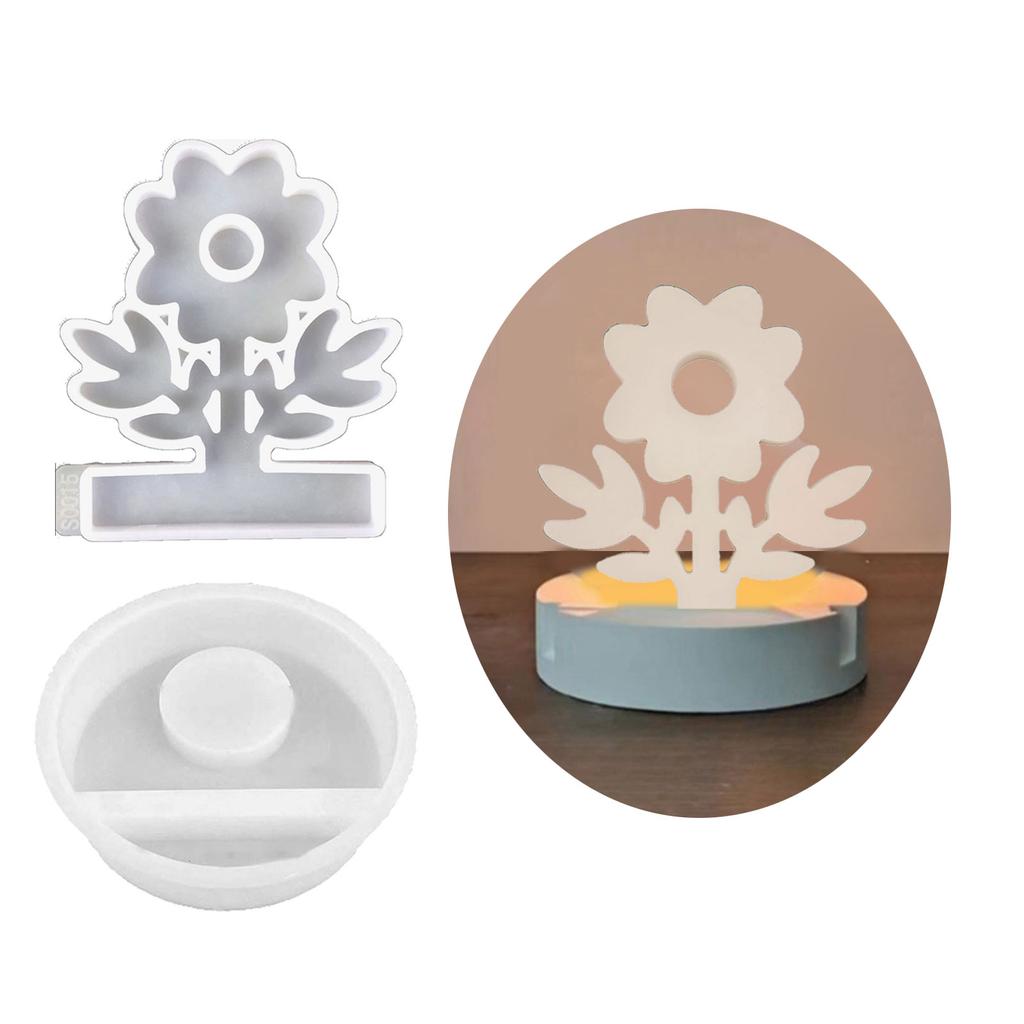 Horse Shape Candle Holder Molds with Base Flower Tealight Holder Molds Animal Resin Molds for DIY Craft Home Decorations