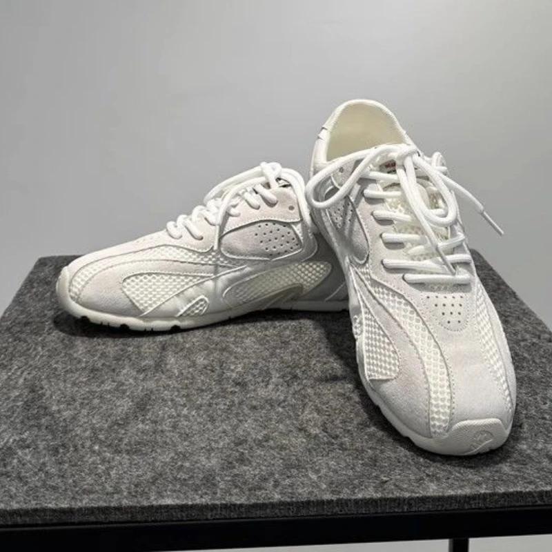 Brand Men's Sneakers Breathable Casual Shoes for Men Lace Up Flat Shoes Luxury Soft Sole Running Shoes Men Walking Shoe