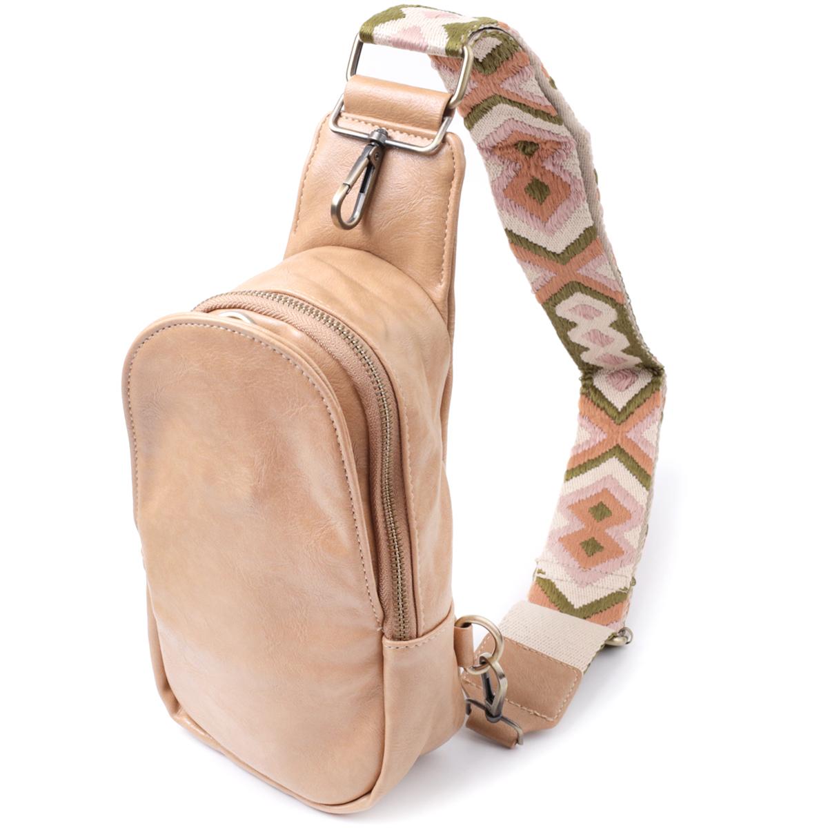 

Сумка через плече для жінок з екошкіри VINTAGE Bag 22790 Світло-коричневий