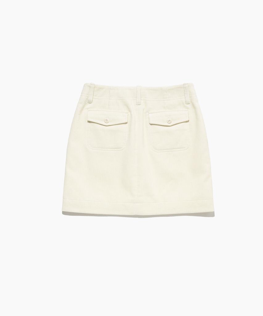 Tudment Corduroy Mini Skirt Ivory