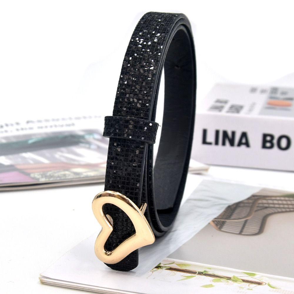 Bling Bling Funkelnder Strassgürtel Glitzer Vielseitiger PU-Ledergürtel Vintage Luxusmarken-Design Trendiger Hüftgürtel