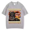 T-shirts Unisexe Vintage Amusants pour Chat Survivant de la Circoncision T-shirts Oversize Décontractés en Coton à Manches Courtes