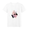 Aesthetic Geometry Graphic Harajuku Tshirts Fashion Simplicity Art Women T Shirt Casual Round Neck T Shirts