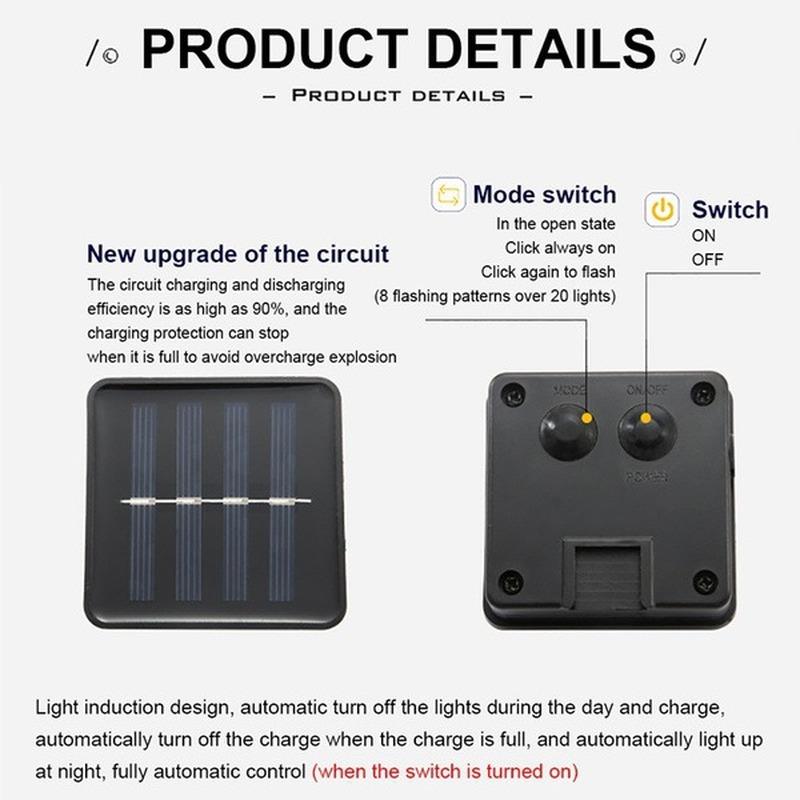 LED Solar String Light Garden Decoration Mushroom Lights IP65 Waterproof Garland Patio Decor Outdoor Solar Lights Fairy Light