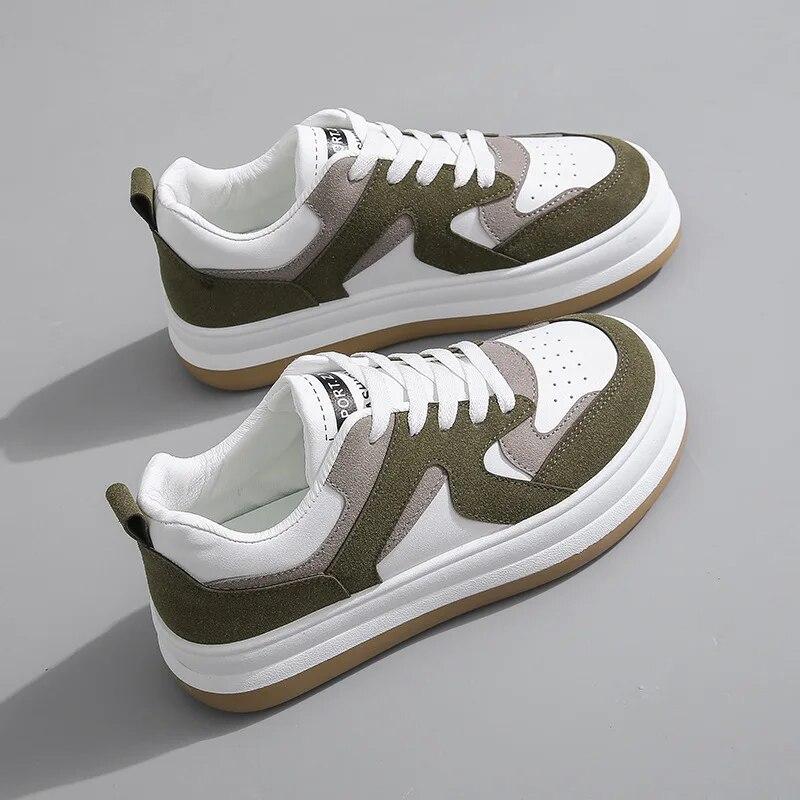 Femmes Chaussures Printemps Nouveau Blanc Chaussures De Mode Respirant Décontracté Chaussures De Sport Dames Antidérapant Plat Chaussures De Course Zapatos De Mujer