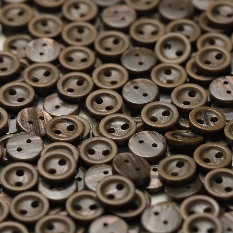Two-Eye Buttons Imitation Shell Resin Jewelry Accessories Knitted Cardigan Sleeve Collar Buttons Shirt Clothes Long Sleeve Buttons