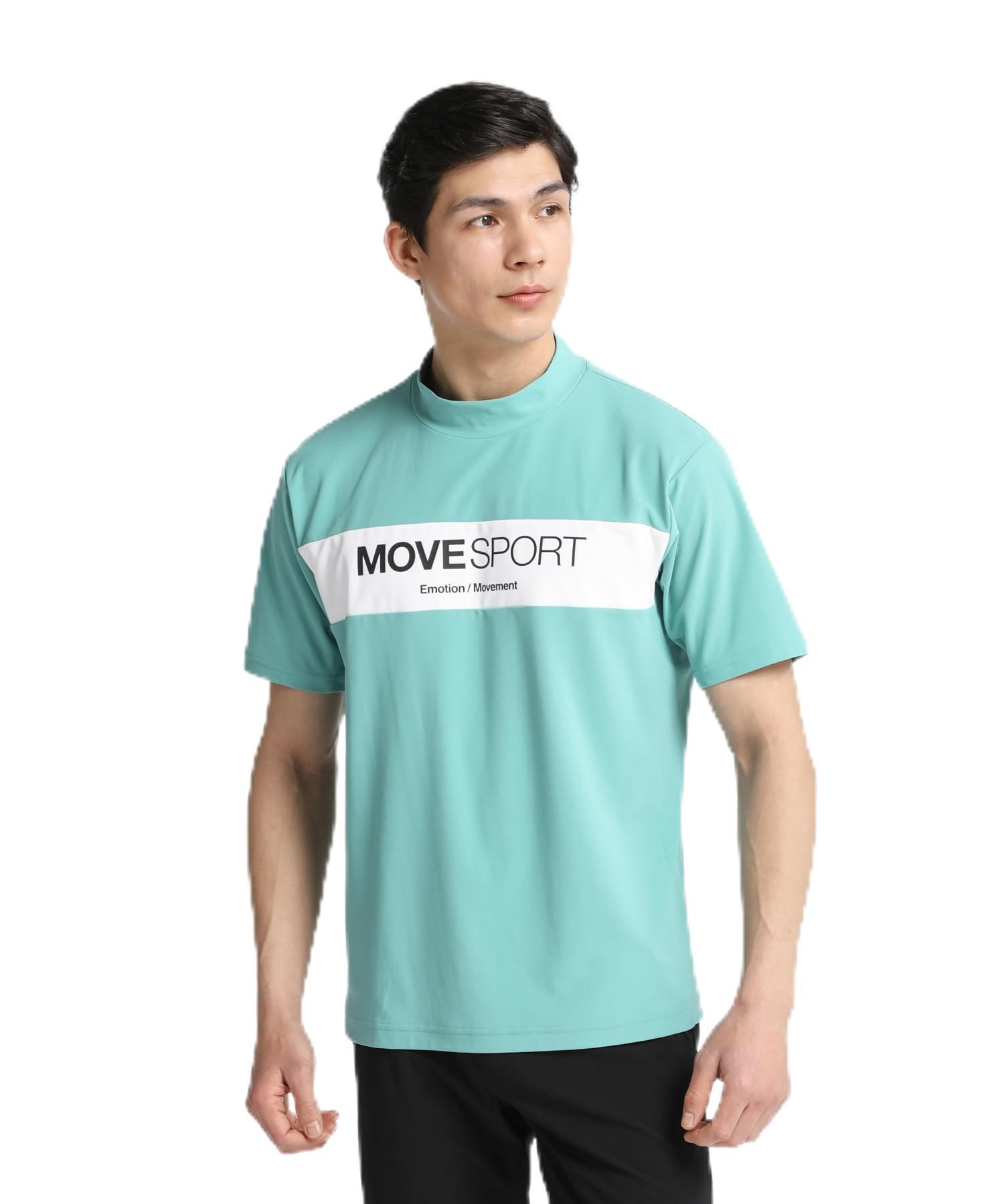 

SUNSCREEN Mini Pique Mock Neck Shirt Stretch Sweat Absorbent Quick Drying UV Protection Sunscreen Summer DMMXJA53 Khaki XA [DESCENTE] T-shirt (UPF50+) хакі