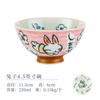 Japanese Cartoon Rabbit Ceramic Bowl, Household Underglaze Color Cute Rice Bowl, Kitchen Tableware Soup Bowls,moving Gift Set