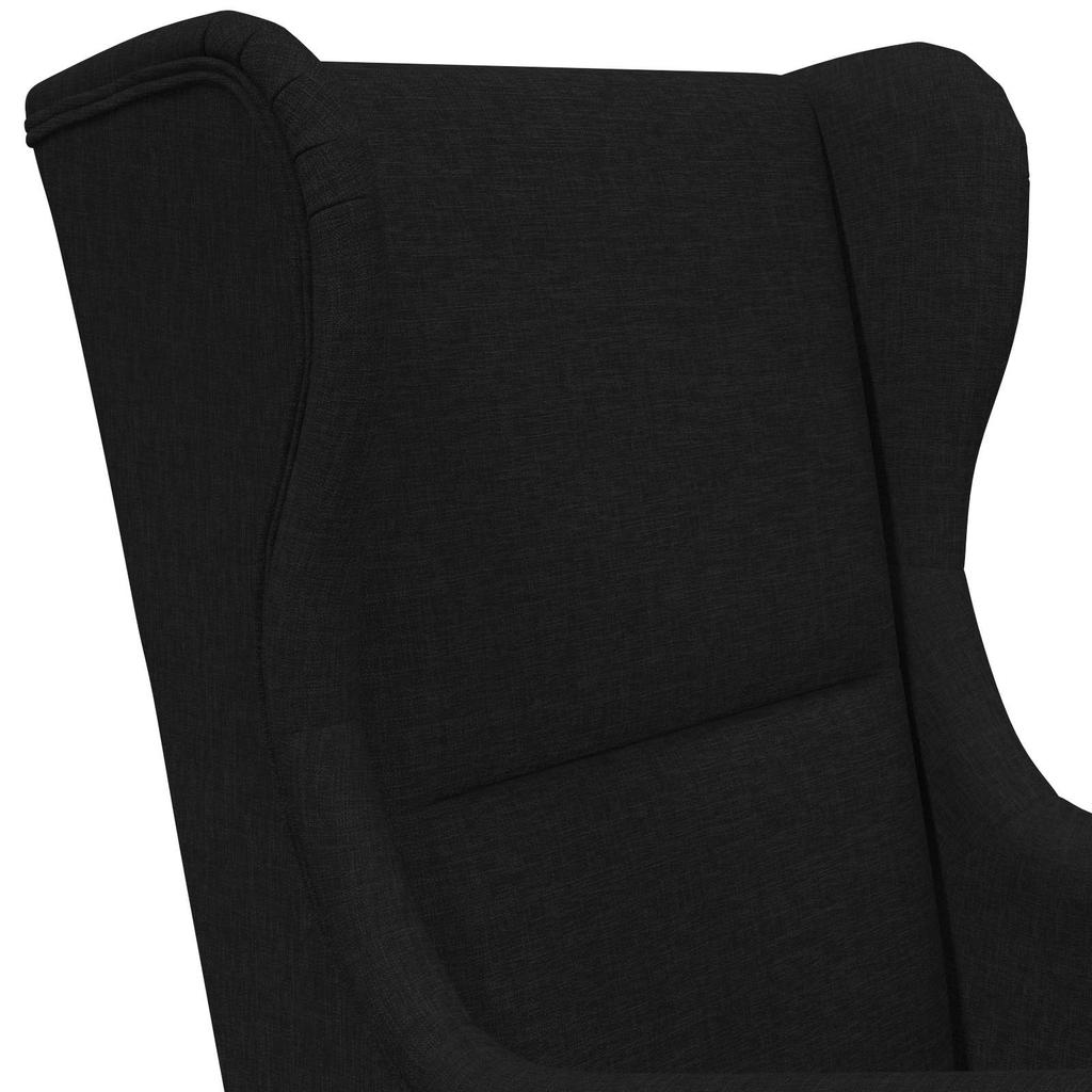 Armchair Black Fabric