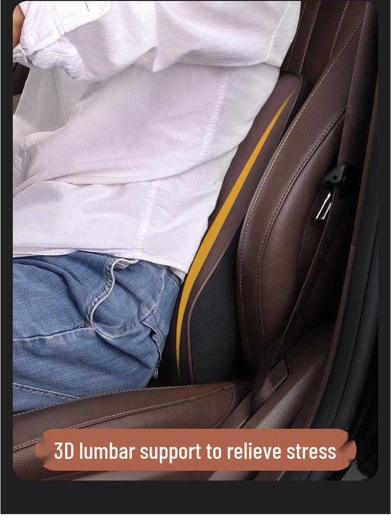 Genuine Leather Headrest: Comfortable Neck & Lumbar Support for Toyota Crown Land Cruiser.