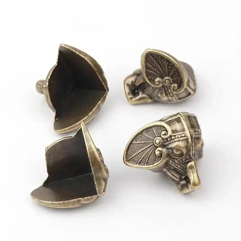 4Pcs 28*23mm Antique Elephant Vintage Bronze Jewelry Chest Box Wooden Case Decorative Protection Feet Leg Plastic Material