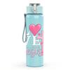 1PC I Love JESUS Cross Heart Print 750ml Color Plastic Sports Water Bottle Leakproof Flip Straw Lid Suitable for Sports Office Home Use