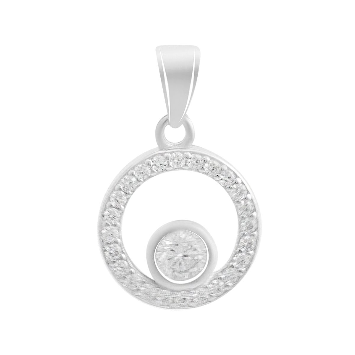 

Silver pendant with cubic zirkonia (2191582) білий