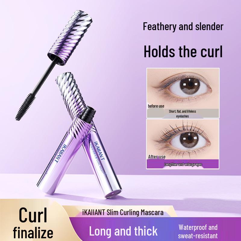 Kelandai Long-lasting Slimming Curl & Thick Mascara, Smudge-Resistant, One Brush for Big Eyes.