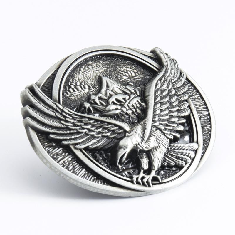 Men's Punk Cowboy Western-Style Belt Buckle – Mountain Eagle Design