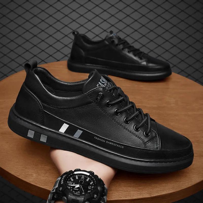 Shoes men's 2025 autumn new Korean version of trendy board shoes men's casual versatile leather shoes men's Internet celebrities white shoes men