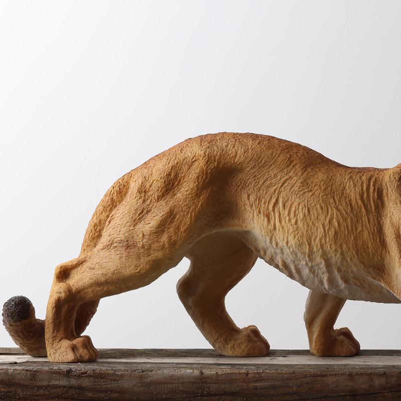 Light Luxury & High Simulation Cougar Animal Model Action Figure Gift Room Ornament Gk Decoration Trendy Toy Collector'S Gift