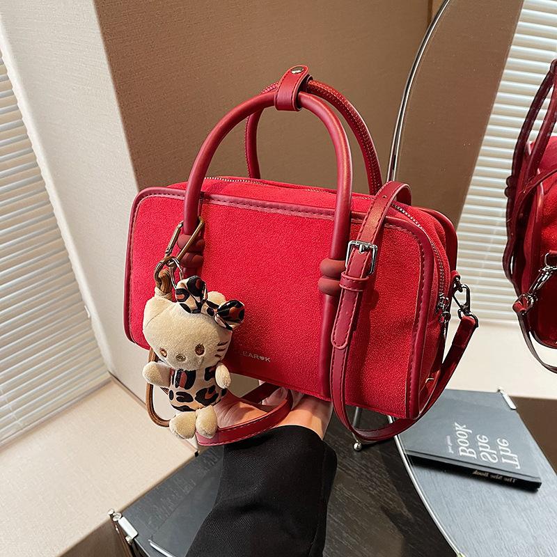 Wildledertasche Damen Herbst und Winter vielseitig neue Schulter-Umhängetasche lässig tragbar Pendler Kissen Tasche