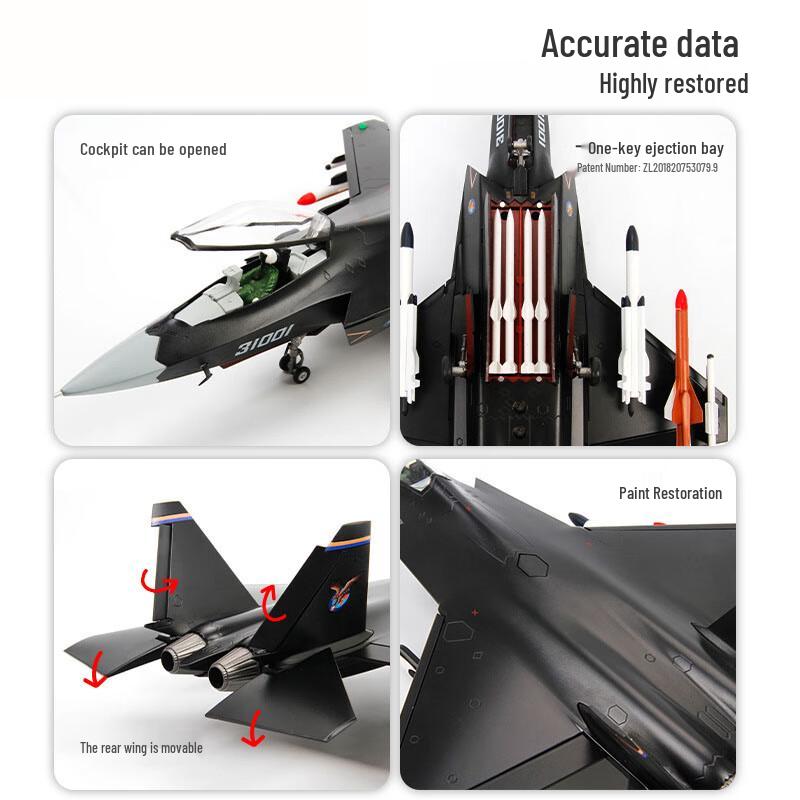 J-31 Fighter Jet Model (1:48 Scale)