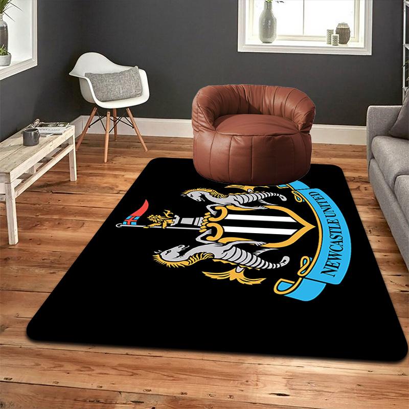 Newcastle United Pattern Rug Floor Mat for Living Room or Bedroom Soft and Comfortable Carpet a Gift for Birthday and Holiday.