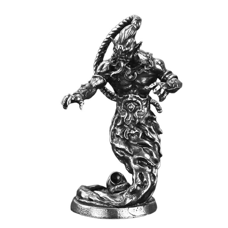 White Brass Arabian Night Lamp Fighter Statue Miniature Model Toy Decoration Popular Game Character Statue Desktop Decoration