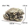 Brass Golden Toad Lucky Tea Pet Vintage Simulation Animal Figurines Miniatures Home Office Desk Ornament Car Decoration Crafts