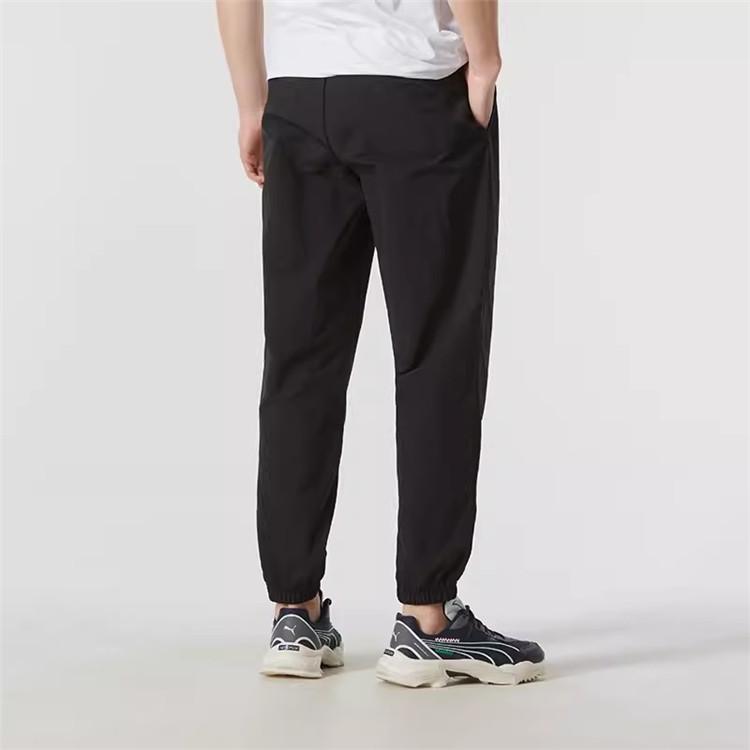 Puma Solid Color Casual Woven Lace-Up Mid-Rise Knitted Sports Pants Men pants Black 685578-01