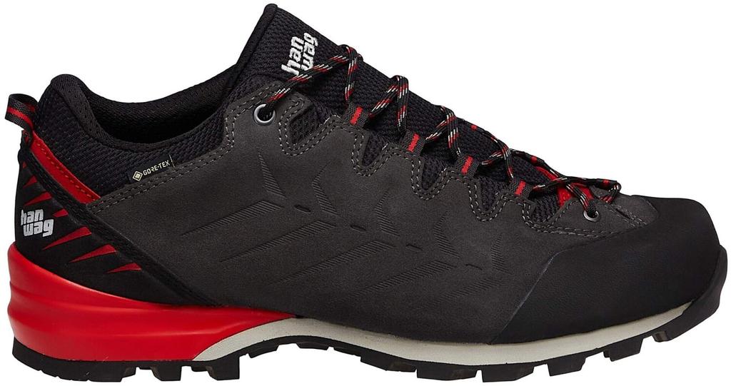 Hiking Shoes Hanwag Makra Pro Low GTX (H100600) Asphalt/red