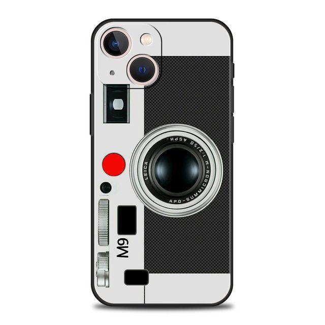 Vintage Tape Camera Gameboy Phone Case For iPhone Apple 15 14 13 12 11 Pro Max Mini 7 8 Plus XR XS X SE Black Silicone Cover