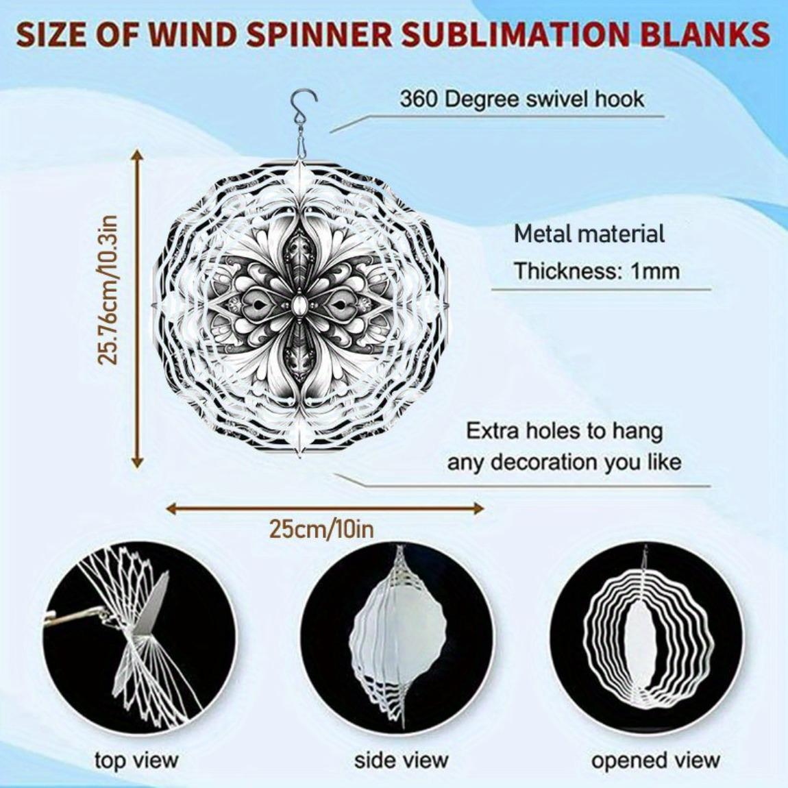 

Кованый черно-белый металлический ветряк - Сложный цветочный дизайн, Двунаправленное вращение, Садовый колокольчик | Не требует питания 01A
