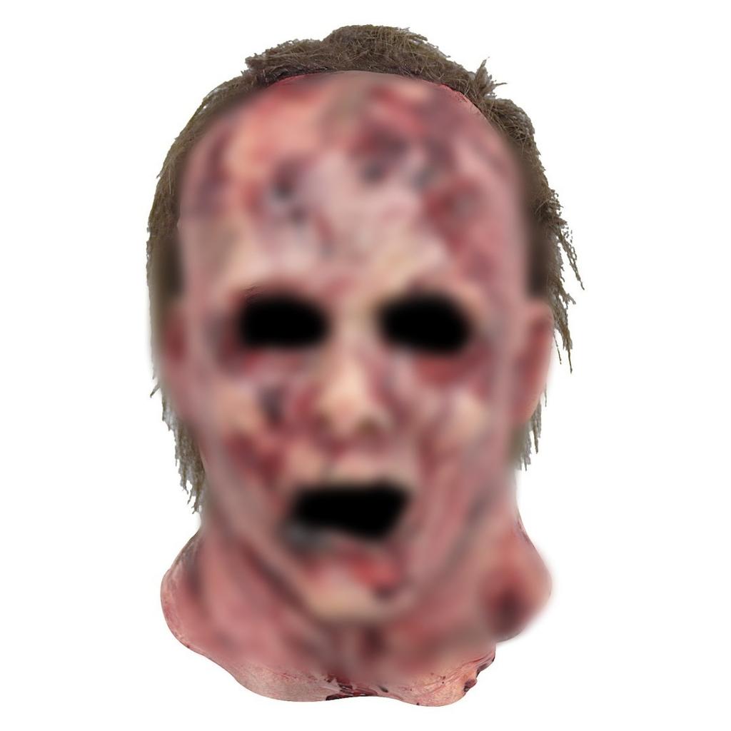 Latex Full Head Horror Mask Moonlit Pale Slasher Realistic Gore Effect For Halloween Party Haunted House Cosplay For Adults