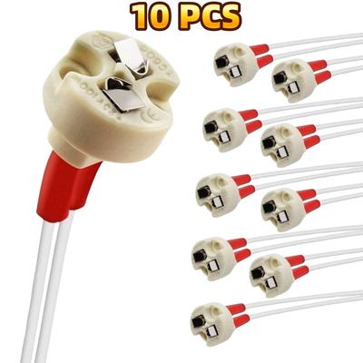 10/50 Pcs GU10 MR16 Lamp Holder Socket Base Adapter Wire Silicone Connector Socket for LED Halogen Light 15cm