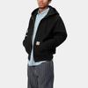 Carhartt WIP SS24 Active Jacket Classic Solid Color Logo Hooded Zip Long Sleeve Jacket Men jackets Black I032939-89-01