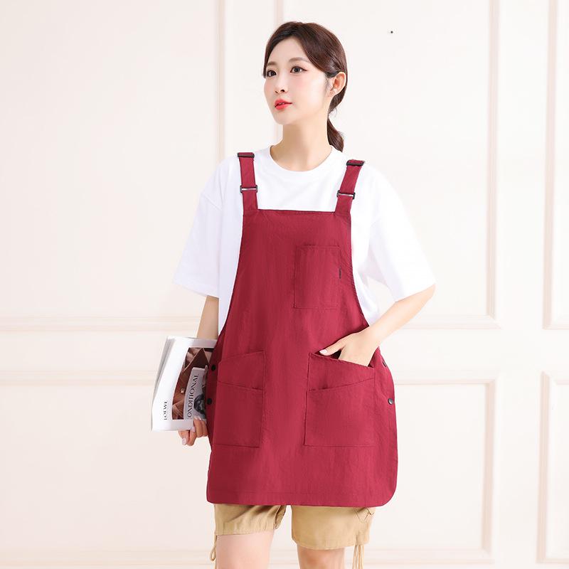 Wendbarer wasserabweisender Damen-Schürzenweste im koreanischen Stil: Fleckgeschützte, leichte Arbeitskleidung für Catering und Küche.