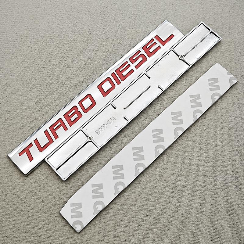 3D Chrome Metal Rear Trunk Car Badge Logo Turbo Diesel Emblem Sticker RAM 2500 Body Decal Adhesive Car Body Accessories
