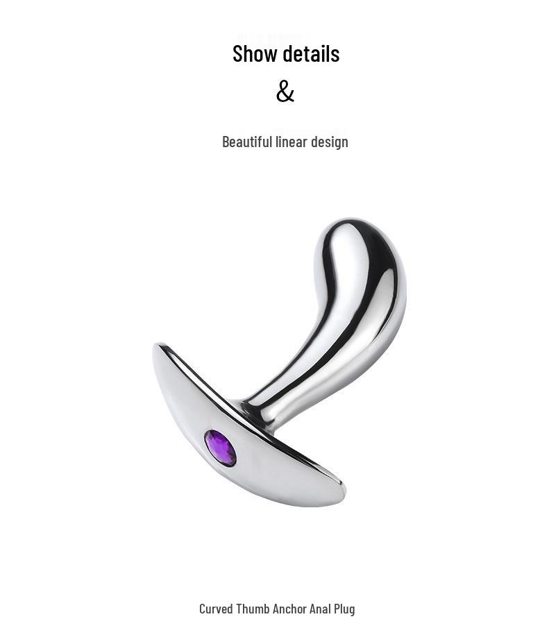 Aluminiumlegierung G-Punkt Flirt Metall Daumenanker Analplug für Weibliche Outdoor Selbstbefriedigung