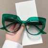 Retro UV400 Cateye Sunglasses Oversized Black Frame Women Summer Shades Female Fashion Glasses