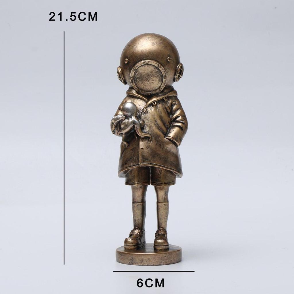 Banksy Diepduiker Sculptuur voor Huisdecoratie