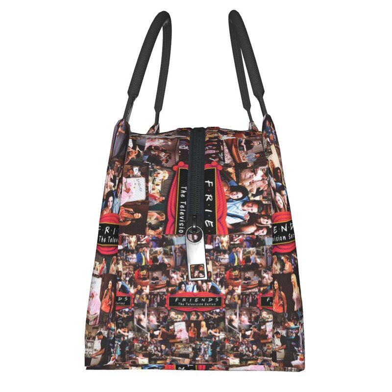 Classic TV Show Central Perk Friends Insulated Lunch Bag Women Reusable Thermal Oxford Bento Tote Bags for Work Travel Picnic