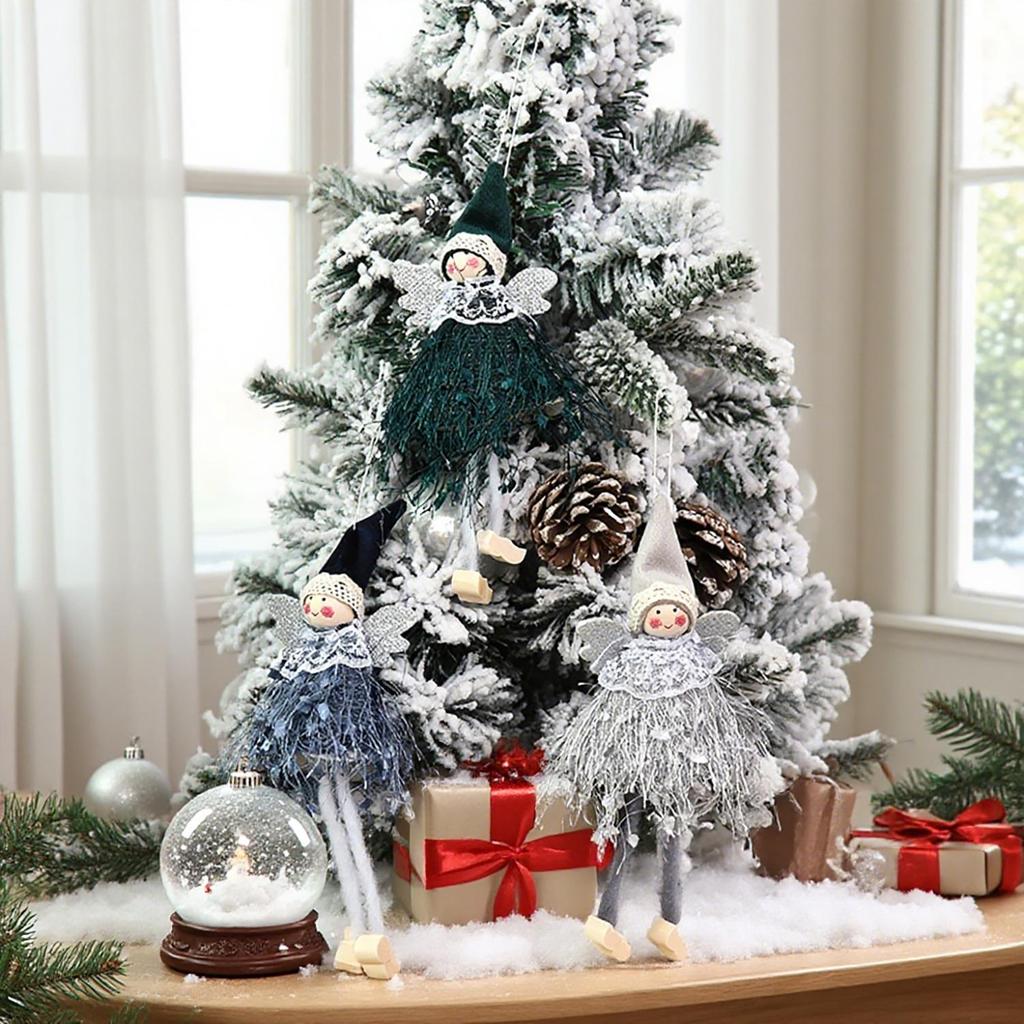 Creative Angel Lace Ornaments - Cute Hanging Decorations for Windows and Christmas Trees