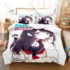 Kubo-san wa Mob wo Yurusanai Purple Hair Kubo High School Couple Duvet Cover 2 Pillowcases Cute Romance Slice of Life Bed Linen